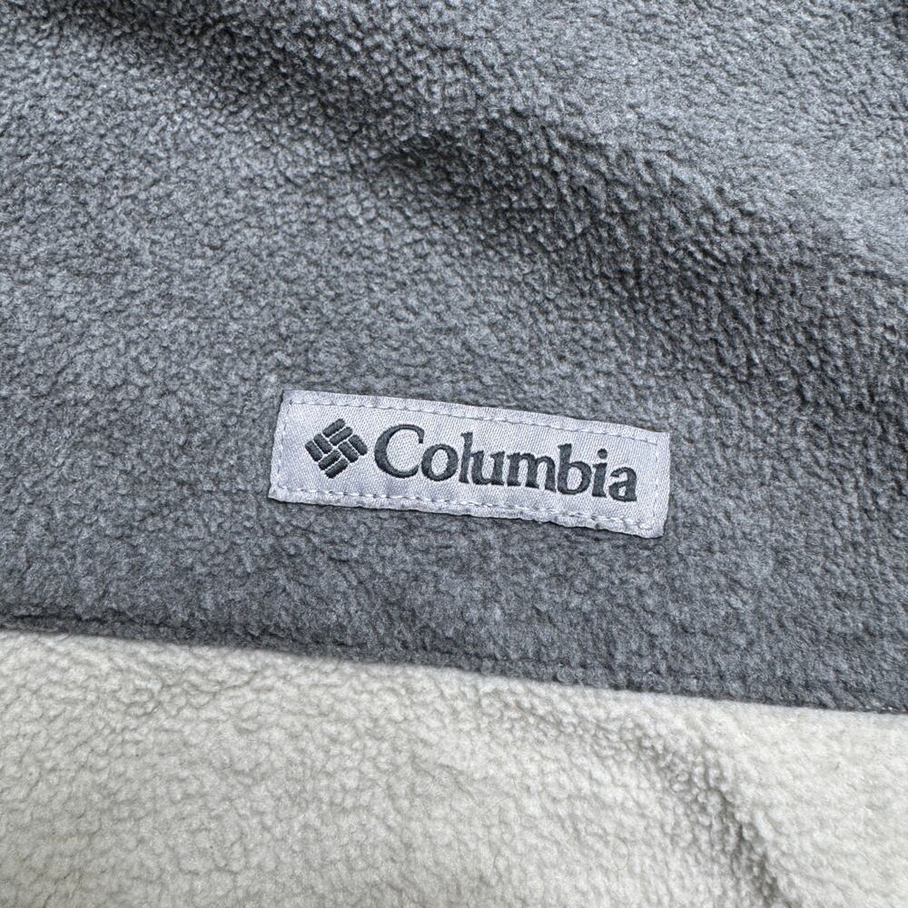 COLUMBIA HEATHER GRAY M MEDIUM JACKET PULLOVER SHERPA STYLE WINTER - Picture 3 of 6